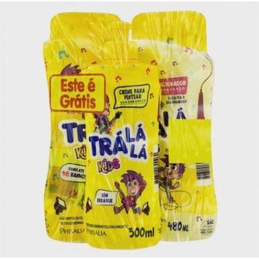 Imagem de Kit infantil tra la la sem embaraco shampoo condicionador creme pentea