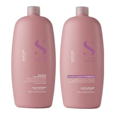 Imagem de Kit Semi Di Lino Moisture Shampoo 1 Litro + Leave In 1 Litro - Alfapar