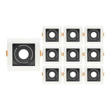 Imagem de 10 Spots de Embutir Recuado Taschibra Conecta para Lâmpada Mr11 Quadra