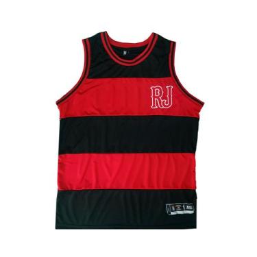 Imagem de Regata Basquete Masculina M10 Classic RJ, Preto, G1