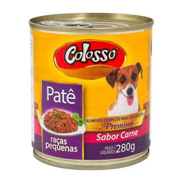 Imagem de Patê para Cães Colosso Premium Raças Pequenas Sabor Carne Lata com 280