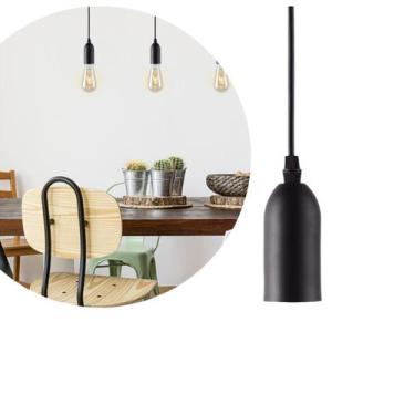 Imagem de Luminária Pendente Simples Dot Metal Vintage Soquete E27 - Taschibra, 
