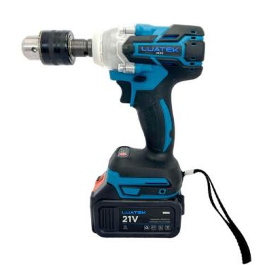 Imagem de Parafusadeira de Impacto 21V Sem Fio Com Acessórios Potente - Luatek