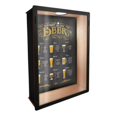 Imagem de Quadro Porta Tampinhas Cerveja Decoração Sala Área Gourmet - RK