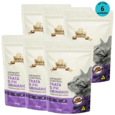 Imagem de Kit 6 Snacks Hana Healthy Life Urinary Control P/ Gatos Adultos- 60g