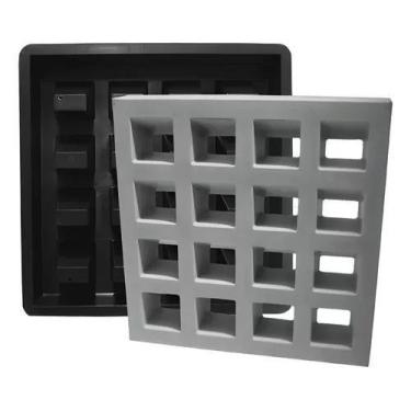 Imagem de Forma Molde Cobogó Comungó 39x39x7 Veneziana Anti-Chuva - GME Formas