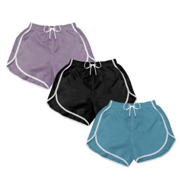 Imagem de Short Praia Feminino kit 3 un Corrida Academia Verao Piscina - MP Moda