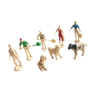 Imagem de Vaveren 8x Modelo Animal Pré-Histórico Figuras de ação Decoração de Mesa Figuras de Animais de Fazenda em Miniatura Simulação Mini Personagem de Fazenda