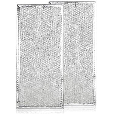 Imagem de WB06X10596 Filtro de graxa de micro-ondas para exaustores de forno GE, substituição de filtro de micro-ondas de bancada, malha de alumínio, 34,3 cm x 15,24 cm substitui a peça # PS952418, Pvm1870sm3ss, pacote com 2