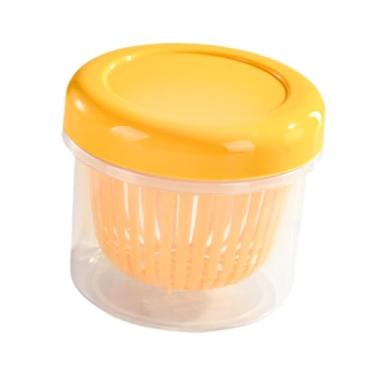 Imagem de IEUDNS Coador para Iogurte com Tampa, Recipiente de Armazenamento, Utensílios de Cozinha para Leite E Nozes, amarelo, Tamanho real