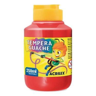 Imagem de Tinta TEMPERA GUACHE Acrilex - 250ml - VERMELHO FOGO - 020250507