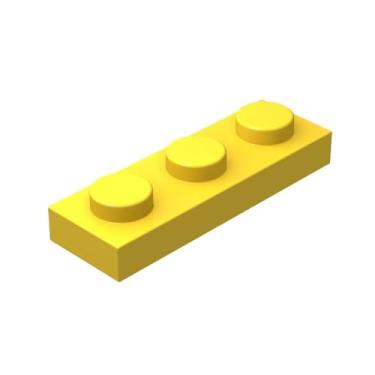 Imagem de Classic Yellow Plates Bulk, Yellow Plate 1x3, Building Plates Flat 100 Piece, Compatible with Lego Parts and Pieces: 1x3 Yellow Plates(Color: Yellow)