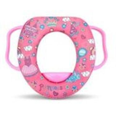 Imagem de Assento Redutor Infantil Acolchoado Com Alça Rosa - Petita