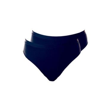 Imagem de Kit com 2 Calcinhas Demillus 26826, Azul marinho, XG