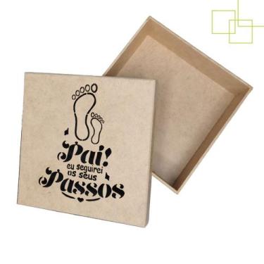 Imagem de Caixa MDF Decorada Pai Seguirei Seus Passos 15x15x5 - Expresso da Made