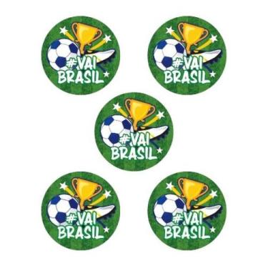Imagem de Bolacha de Chopp Porta Copos Vai Brasil Copa em EVA - 05 un - Não info