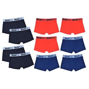 Imagem de Kit 10 Cuecas masculina Box Lisas Sortidas Tendencia boxer - Barbosa C