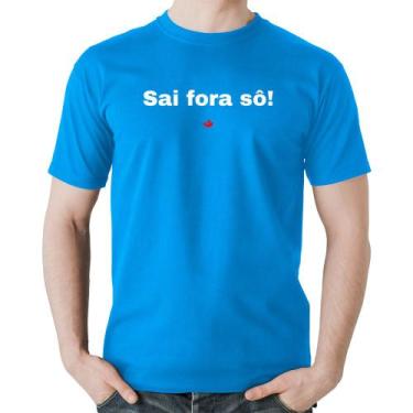 Imagem de Camiseta Algodão Sai fora sô! - Foca na Moda, Azul, P