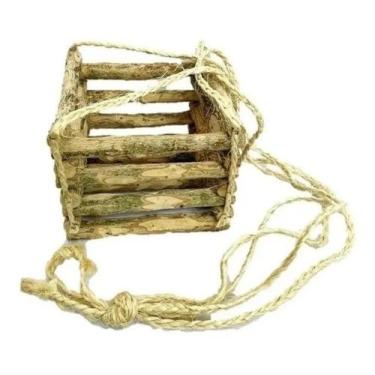 Imagem de Vaso Gangorra Balanço Pendente Madeira Decoração Planta L - Flora Full