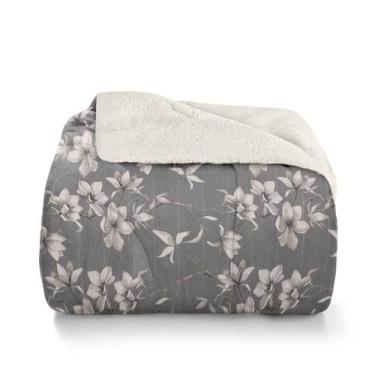 Imagem de Edredom Casal Plush Sherpa Coberdrom D Face Estampado Aura - Hedrons