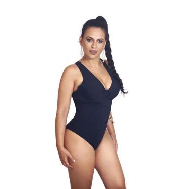 Imagem de Maiô Praia Meia Taça Plus Size Com Bojo Alça Dupla Larga - Estigma, 44