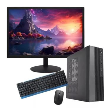 Imagem de Mini Desktop PC Computador CPU com placa de vídeo 2 GB + Monitor 19 e processador Intel Core I5 7ª geração + 16gb de memória ram + Ssd 480 Windows11 + Teclado + Mouse + Adaptador wifi 5g.
