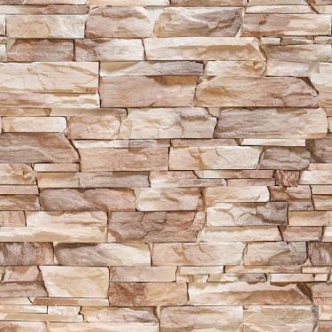 Imagem de Papel de Parede autocolante - Estilo Pedra cores Claras 3D - Vinil - D