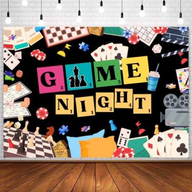 Imagem de InMemory Cenário de noite de jogo para fotografia, jogos de tabuleiro, decoração de festa, banner, dados de xadrez, fichas, cartões, festa do pijama, pijama, baile, aniversário, jogos, foto, fundo,