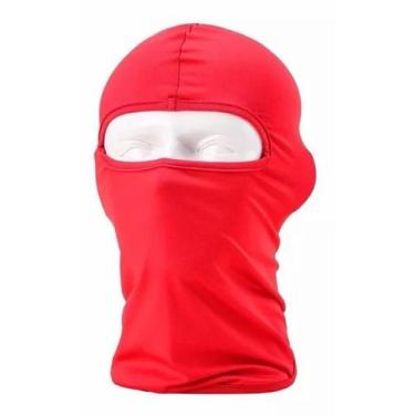 Imagem de Touca Ninja Balaclava  Gorro Vermelha Capacete Paintball lenço Moto Fr