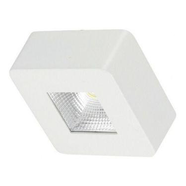 Imagem de Kit 10 LUMINATTI - Spot Led Sobrepor Quadrado 5W 3000k Bivolt Branco T