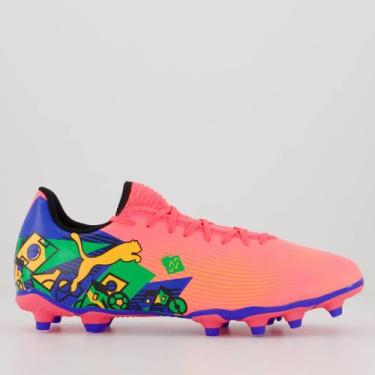 Imagem de Chuteira Puma Future 7 Play Neymar Jr NJR FG/AG BDP Campo Rosa, 40