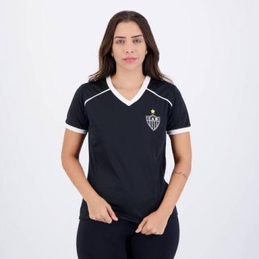 Imagem de Camisa Atlético Mineiro Lawn Feminina Preta - Braziline, P