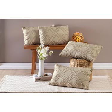 Imagem de Almofadas Decorativas Micropercal 300 Fios 4 Peças 60cm x 30cm Coleção
