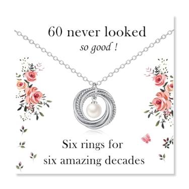 Imagem de ACOGVN Presentes de aniversário 30, 40, 50, 60, 70, 80, 90 anos, para mulheres, colar de aniversário com cartão de aniversário doce para mulheres, mãe, esposa, avó, filha, irmã, tia, sobrinha, amiga,