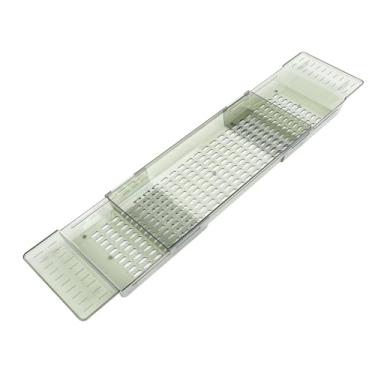 Imagem de Bandeja de Banho Expansível para Banheiras, Bandeja de Banheira, Chuveiro de Plástico e Prateleira de Banho, Bandeja de Banheira, Bandeja de Banheiro Expansível Organizador