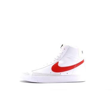 Imagem de Nike Blazer masculino vintage Mid '77 Tênis de basquete, Branco Picante Vermelho Coco Leite Branco, 39.5