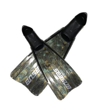 Imagem de Nadadeira Pé de pato Velox Camuflado Máscara Respirador snorkel Kit De Mergulho apneia caça pesca sub (KIT NADADEIRA 40/41 + MASCARA + RESPIRADOR)