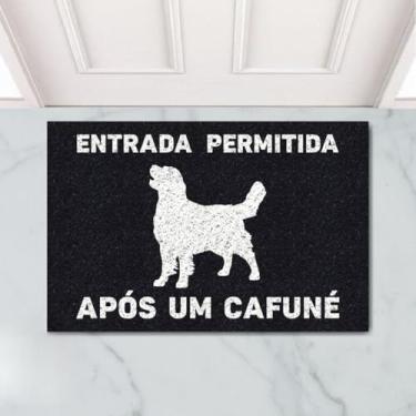 Imagem de Tapete Capacho Entrada Cafuné Golden 60x40 Cachorro Labrador