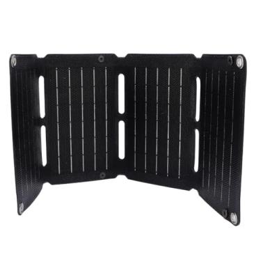 Imagem de Carregador Solar Portátil de 10 W, Pequeno Painel Solar ETFE Dobrável Silício Monocristalino Carregador Portátil Movido a Energia Solar de 4 Dobras Estação de Energia Portátil