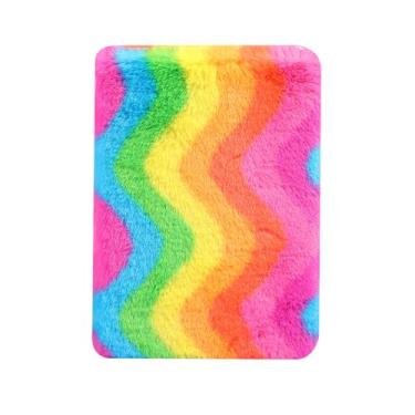 Imagem de BOLLEY JOSS Caderno estrelado de pelúcia diário felpudo para meninas adolescentes bloco de escrita A5 forrado com 160 páginas