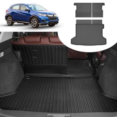 Imagem de Forro de carga e tapete de encosto adequado para Honda HR-V HRV 2016-2022 AWD: Tapete de carga com tapete de encosto atrás da 2ª fileira protetor de banco traseiro - Tapete de proteção para todos os