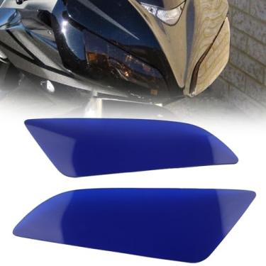 Imagem de FINMOKAL 1 par de protetor de lente de proteção de farol azul compatível com Honda CBR600RR CBR 600RR 2003-2006 CBR1000RR 2004-2007