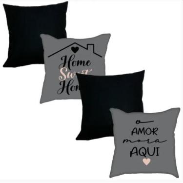 Imagem de Kit 04 Capas Silkadas Estampas 45x45 Decoração - Luck Baby, Cor 02