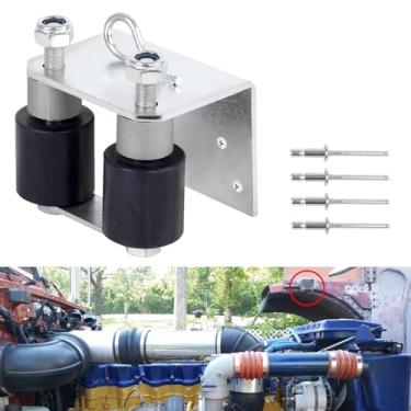 Imagem de 13-04401 Kit de suporte de rolo inferior com rolos e ferragens compatível com Peterbilt 379, substitui 13-04401M002 13-03593 13-04413SPL 13-04467 (lado esquerdo do motorista)