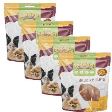 Imagem de Petisco Para Cachorro Orelha Suina Snacks Natural Kit 4 - PURESNACKS