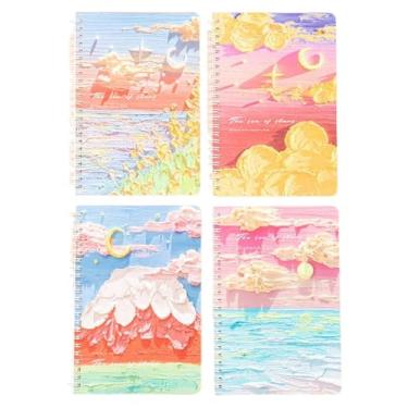 Imagem de YJIUYUANQ Caderno A5 A5 Agenda Espanhola Bullet Diário Semanal Agenda Agenda Inglês Organizador Escola para Escritório Papelaria 145 x 210 mm, 4 capas diferentes