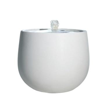 Imagem de Fonte de mesa decoração fonte circulação sistema de água moderno e simples vista de água decoração de varanda sala de estar quarto escritório decoração de mesa fonte interna (branco)