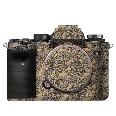 Imagem de Película de decalque para Sony A9 Película de vinil antirarranhões Mirrorless Camera Body Protective Sticker Coat A 9 (ouro onda)