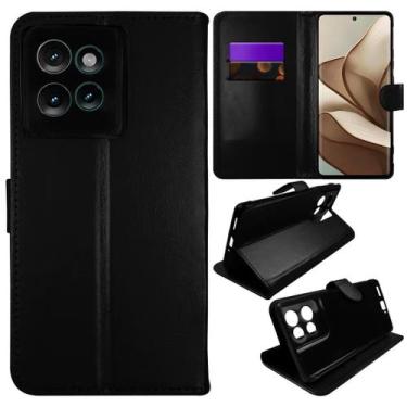 Imagem de Capa Carteira Case com Flip para Motorola Moto Edge 50 5G  Cor Preta -