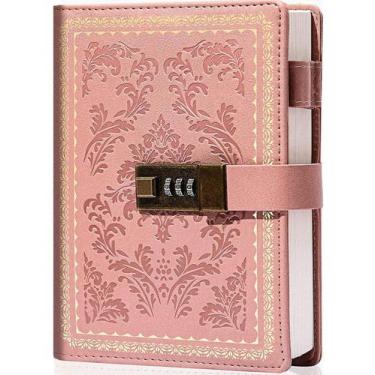 Imagem de Diário Vintage com Cadeado - Diário de Couro com Senha - Tamanho B6 (1